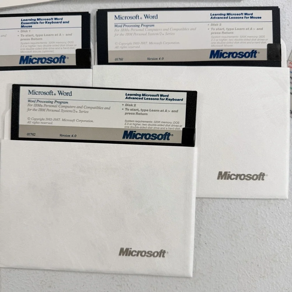 NEW‎ Microsoft Word Version 4.0 Software for IBM PC 5.25